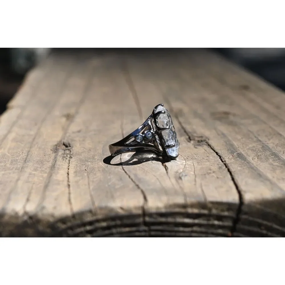 26 carat quartz ring, solitaire size 8